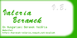 valeria beranek business card